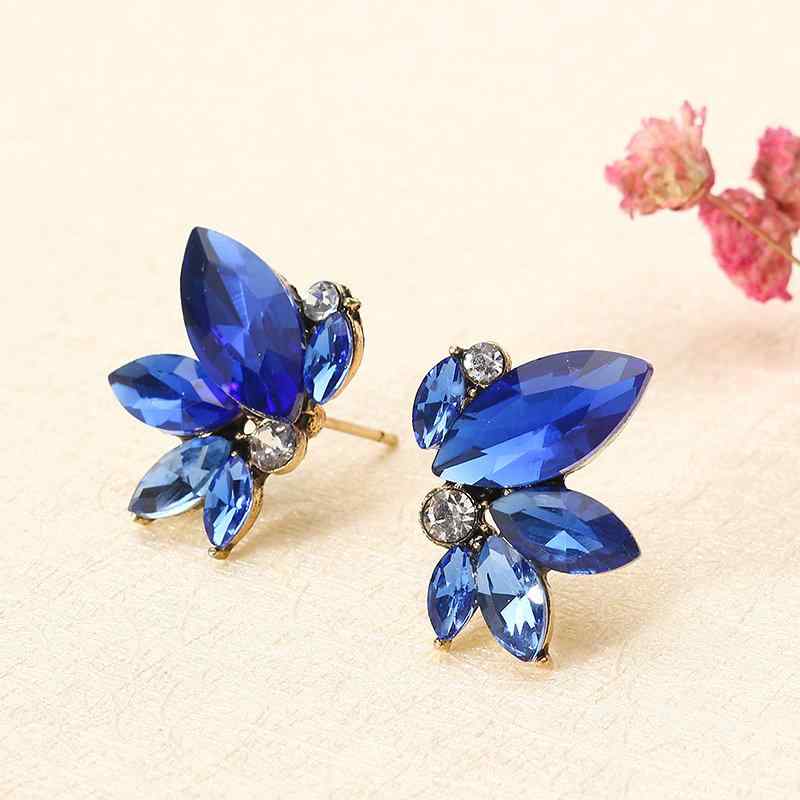 Sweet Women's Crystal Wings Ear Stud Rhinestones Earrings Gift