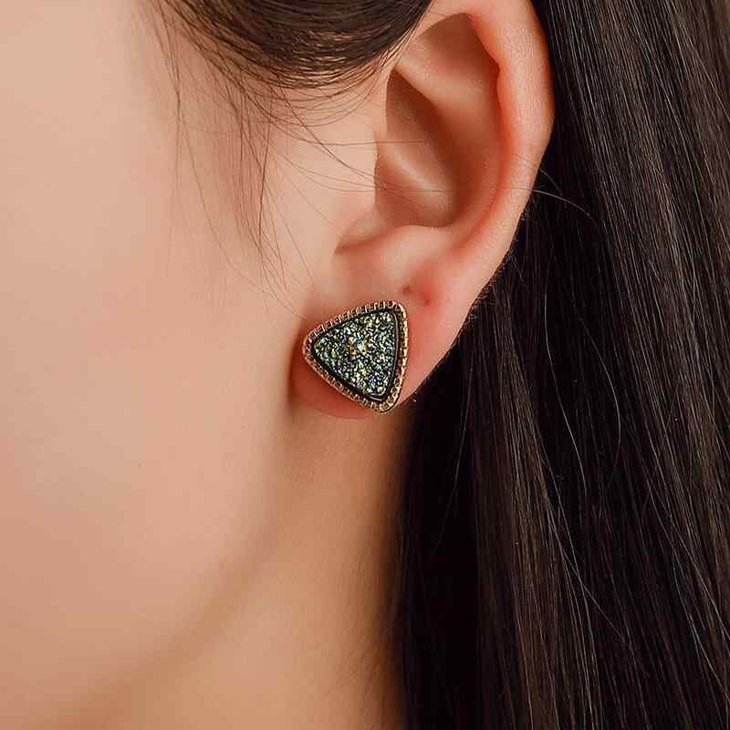 Bohemian Matte Gypsophila Ear Stub Starry Sky Retro Earrings For Women Accessories