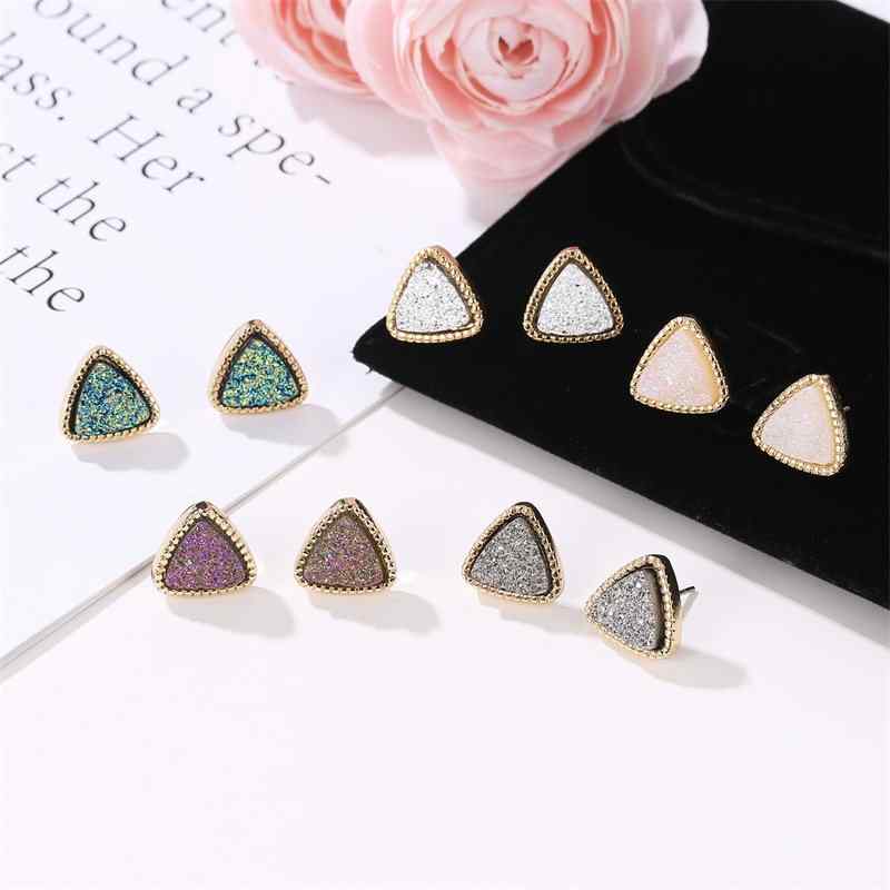 Bohemian Matte Gypsophila Ear Stub Starry Sky Retro Earrings For Women Accessories