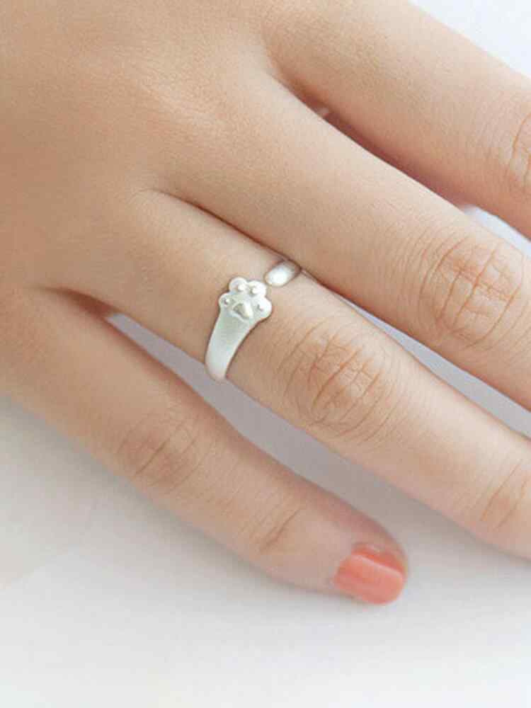 Creative Cat Claw Women Ring Adjustable Open Index Little Finger Tail Ring