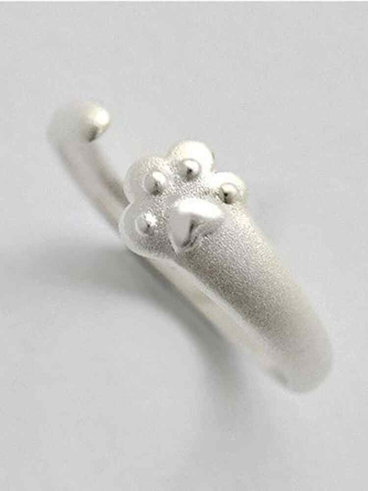 Creative Cat Claw Women Ring Adjustable Open Index Little Finger Tail Ring